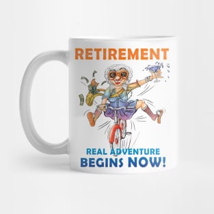 Embrace Retirement: Money, Wine, and Biking Mug